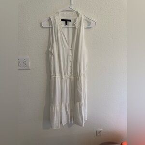 White House Black Market White Button-Front Midi Dress